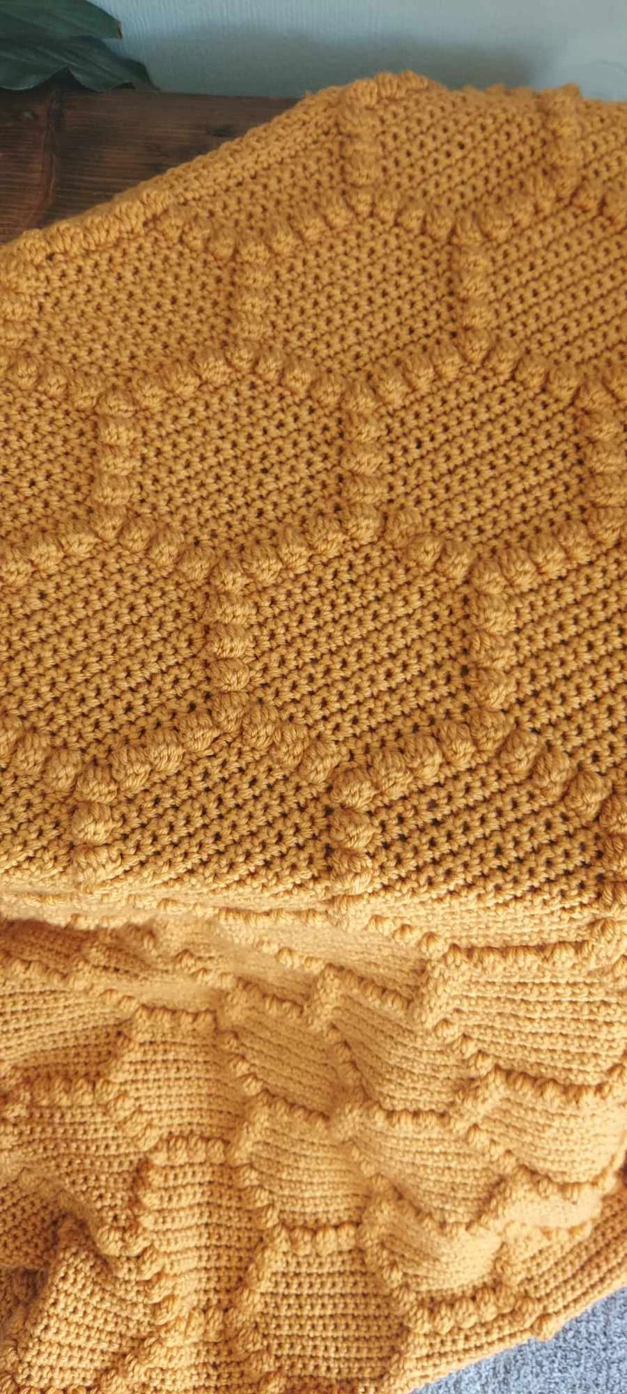 Crochet Blanket Pattern Honeycomb blanket, bee hive