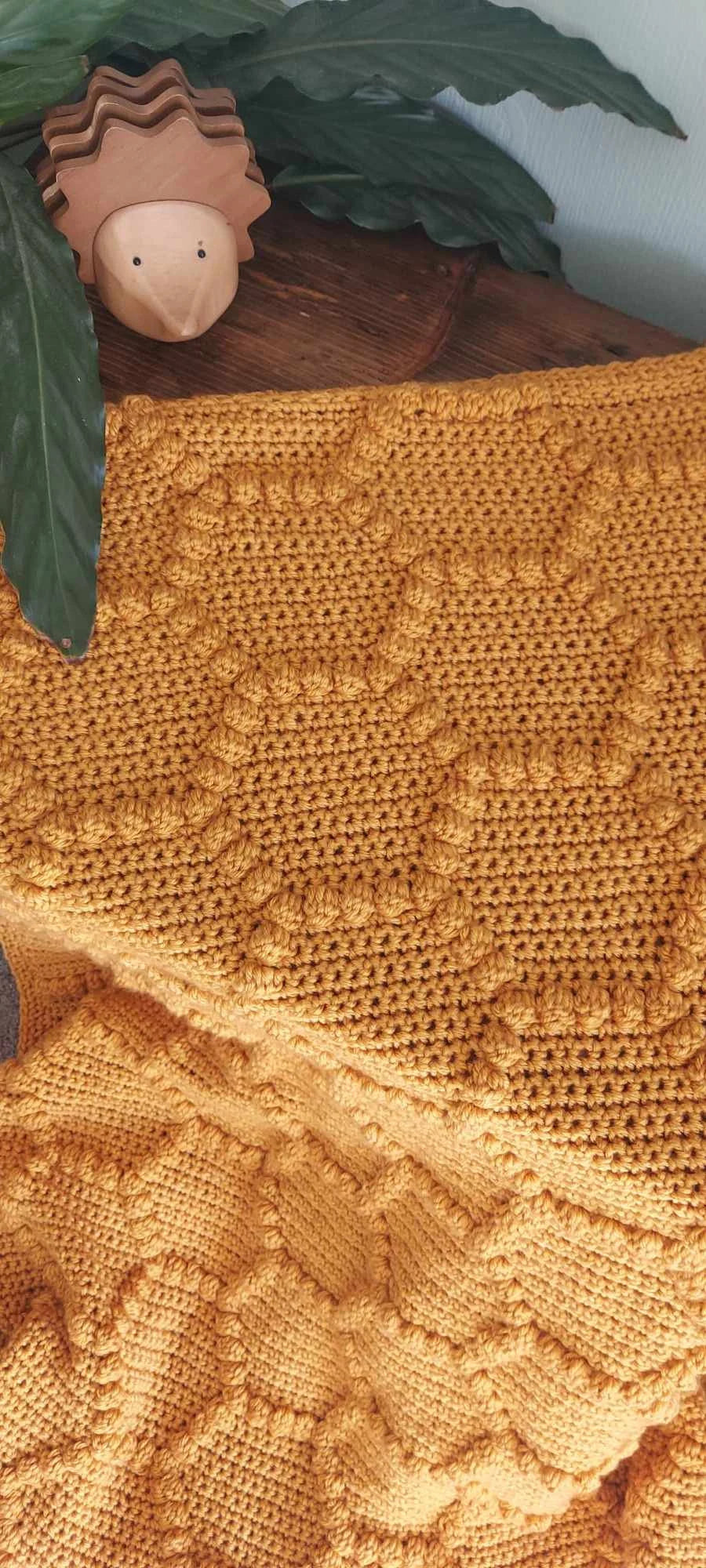 Crochet Blanket Pattern Honeycomb blanket, bee hive