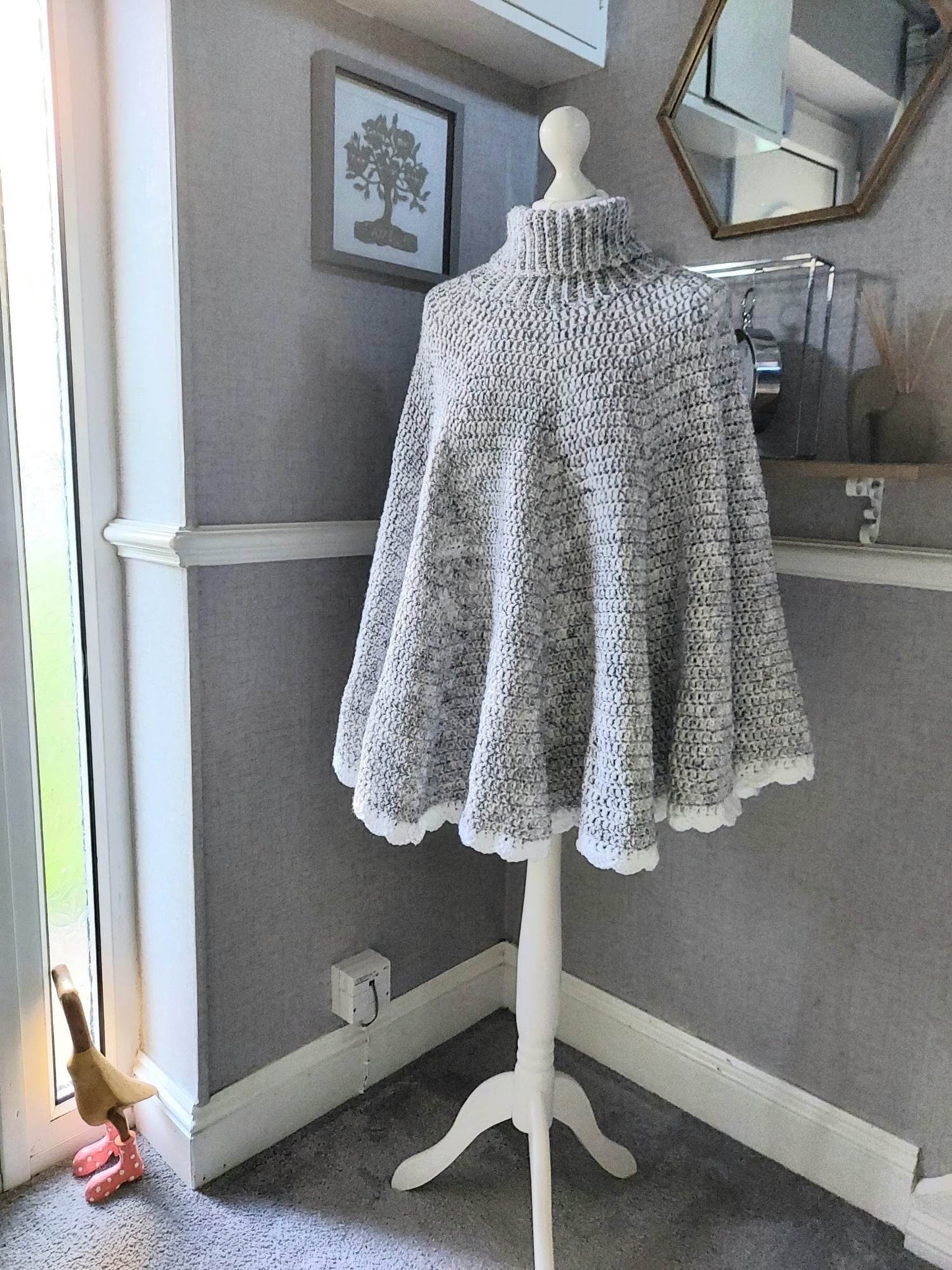 Crochet Pattern for Roll Neck Poncho