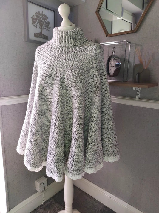Crochet Pattern for Roll Neck Poncho